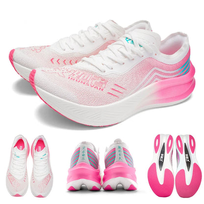 IRUNSVAN 1.0 scarpe da corsa ammortizzanti traspiranti per maratona con piastra in carbonio a palmo pieno di nylon per allenamento sportivo professionale