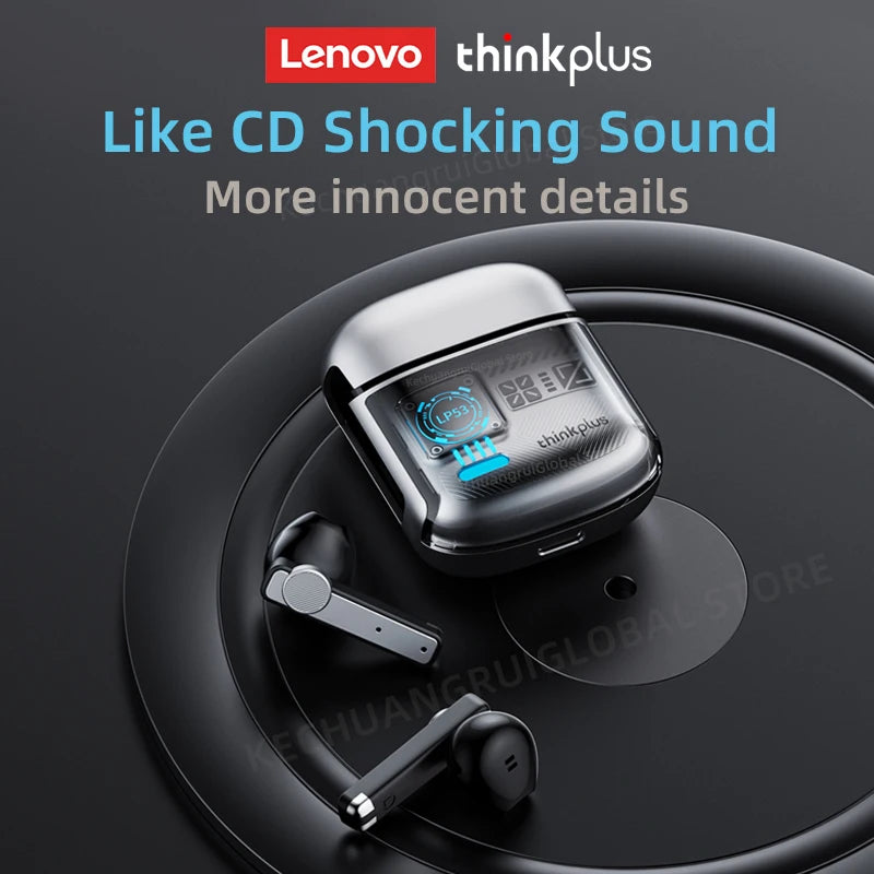 Lenovo LP53 Auricolari Bluetooth 5.4 senza fili Design meccanico Cuffie da gioco TWS Auricolari sportivi con riduzione del rumore Standby lungo Nuovo