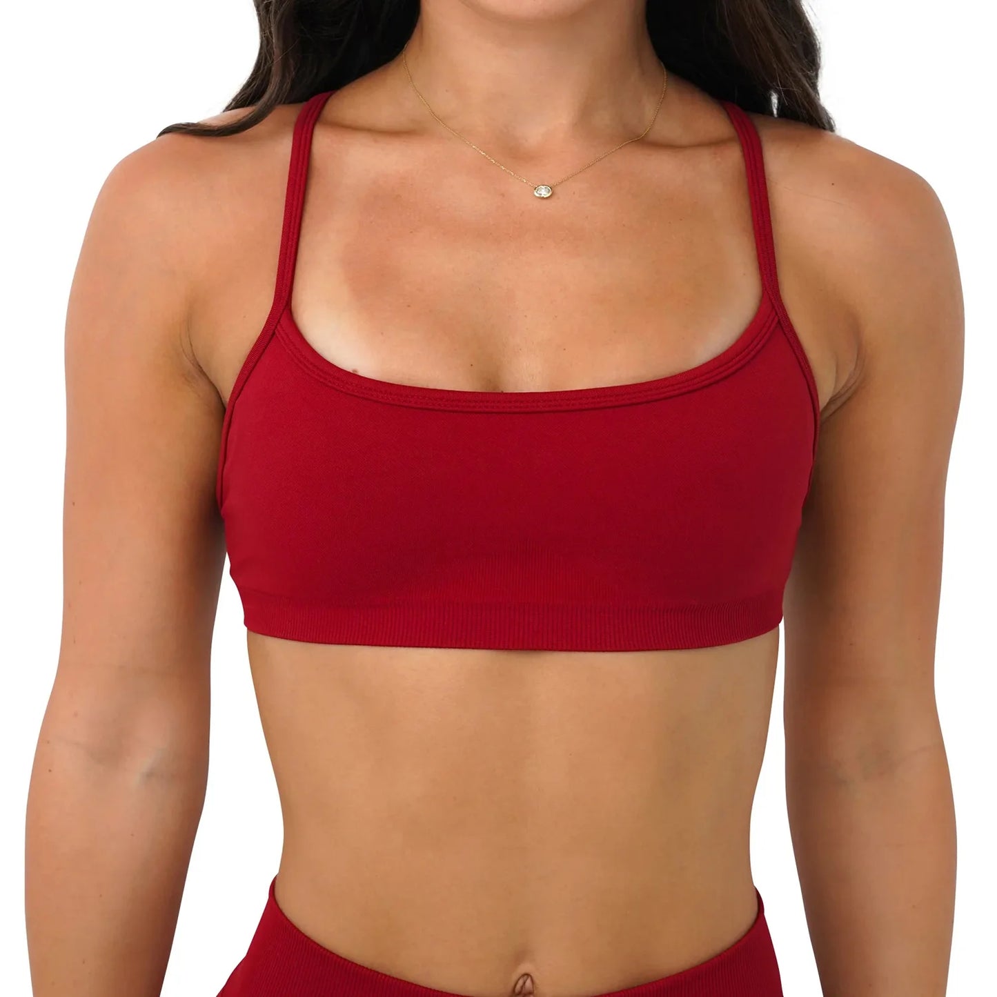 Soutien-gorge yoga senza cuciture con spalline convertibili