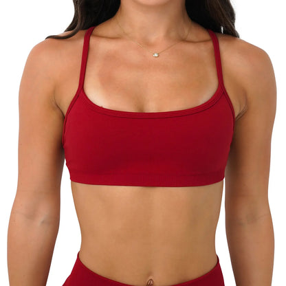 Soutien-gorge yoga senza cuciture con spalline convertibili