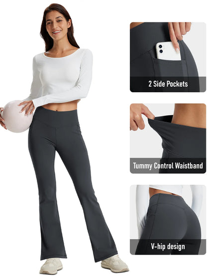 Leggings Donna Vita Alta Gamba Larga Sculpt Premium