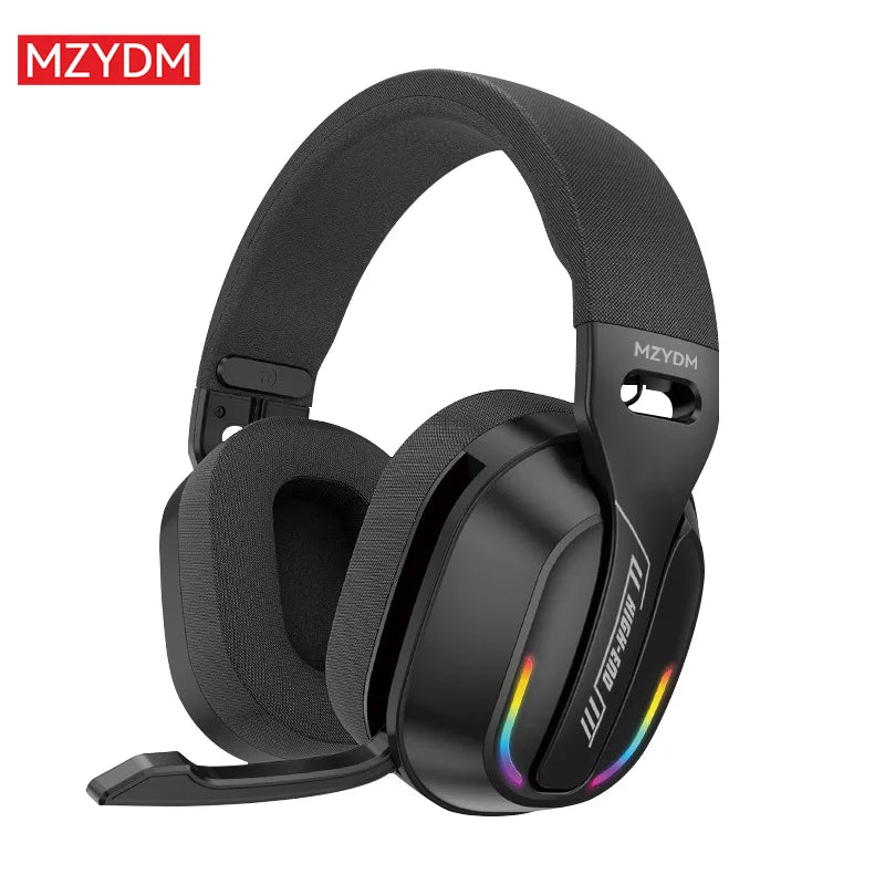MZYDM Over Ear Cuffie Bluetooth5.4 Stereo Wireless Gaming B500 Auricolari Microfono incorporato Luce RGB Cuffie a bassa latenza per PC