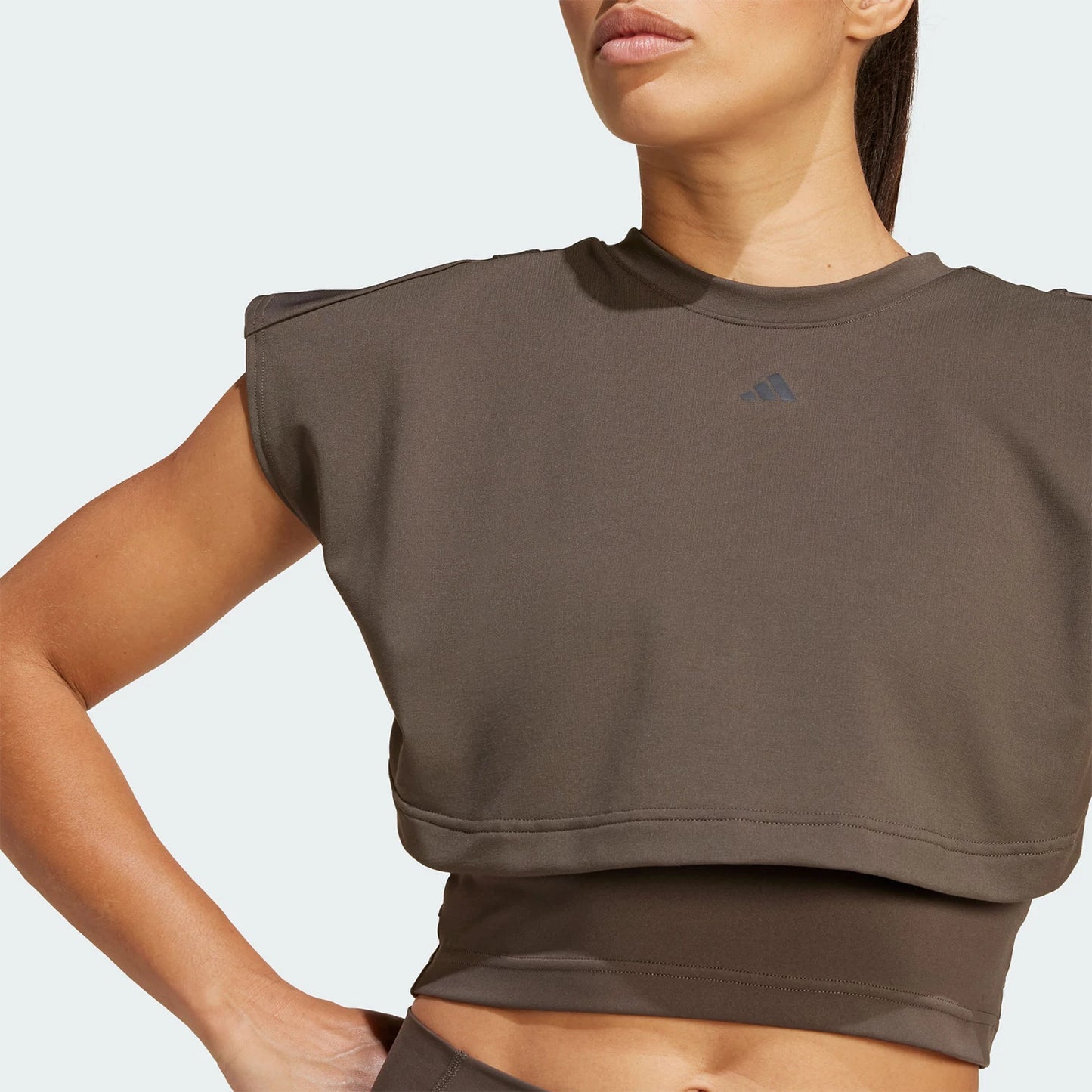 Adidas ufficiale autentico POWER BOXY TK manica corte sportiva fitness da donna IW3187