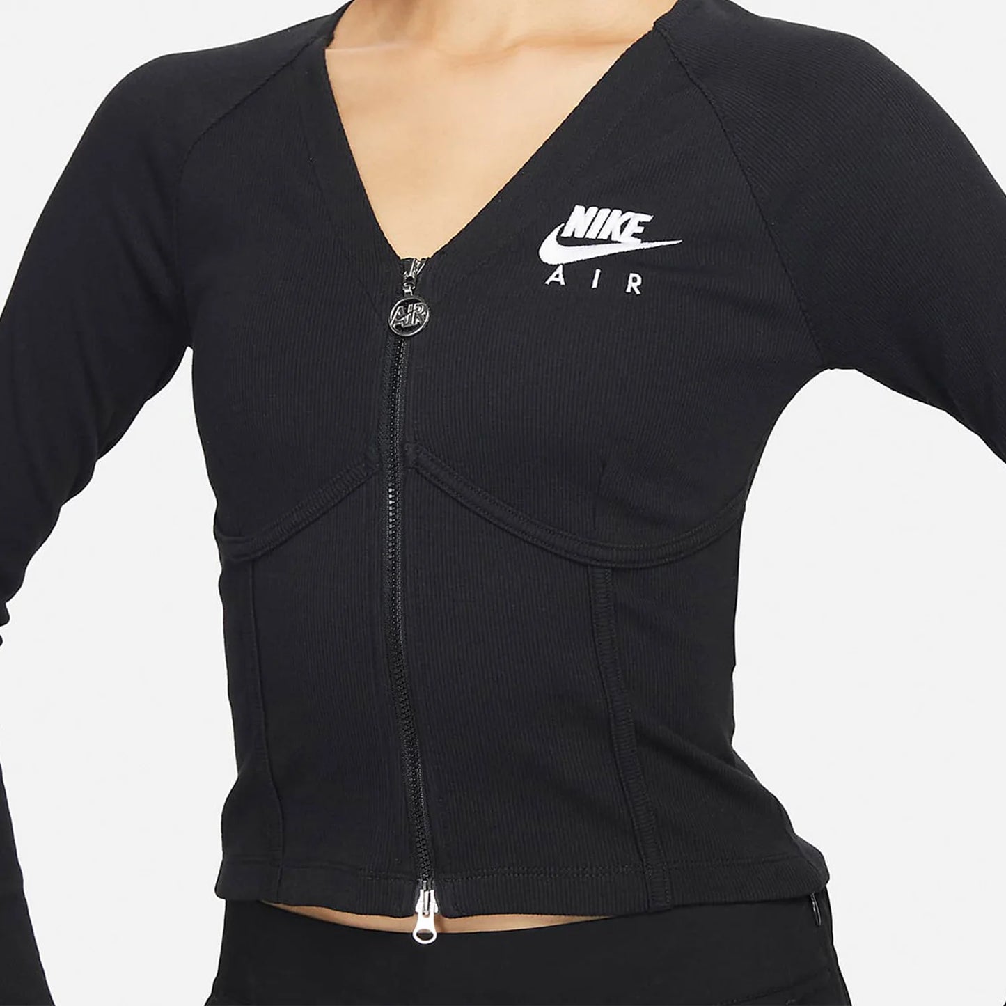 Felpa Nike ufficiale authentica Sportswear da donna a maniche lunghe con zip sul davanti FD2377-010